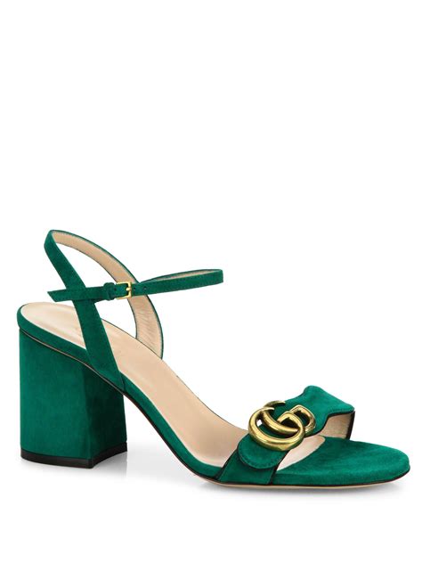 gucci neon green sandals|Gucci heels green sandal.